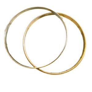 Pair‎ of gold plated bangle bracelets 8"